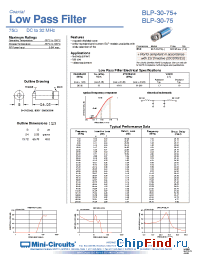 Datasheet BLP-30+ manufacturer Mini-Circuits
